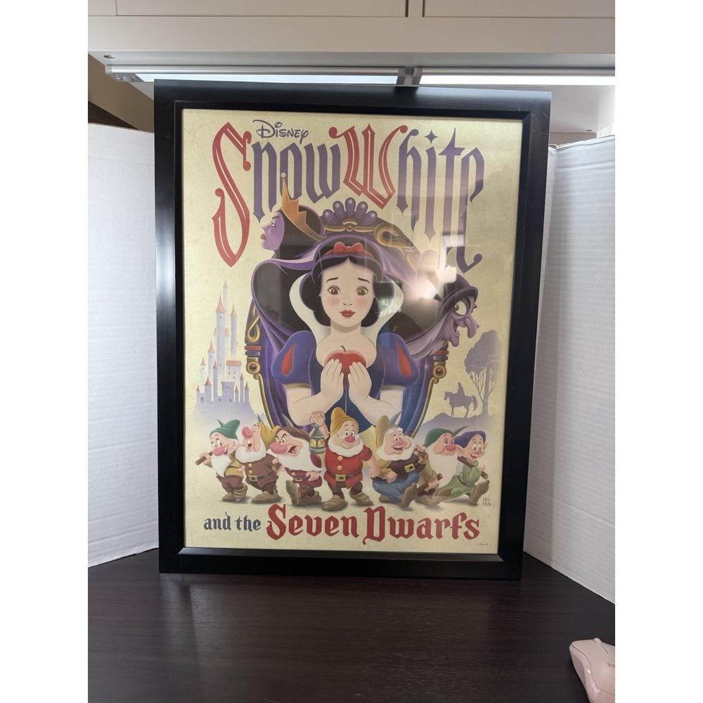 Disney Snow White & the Seven Dwarfs 2016 Eric Tan Limited Edition Framed Poster